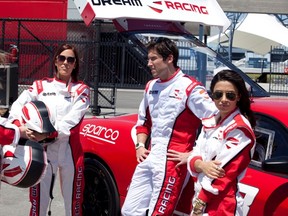 Sophie, Whitney, Brad and Gabrielle, chillin at the race track in Vegas.