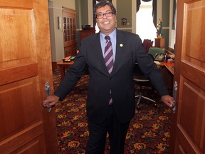 Mayor Naheed Nenshi opens the doors to his Calgary City Hall office to help promote Doors Open YYC(File photo: Ted Rhodes/Herald)