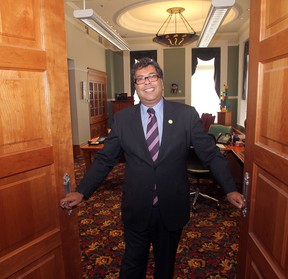 Mayor Naheed Nenshi opens the doors to his Calgary City Hall office to help promote Doors Open YYC(File photo: Ted Rhodes/Herald)