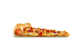 Pizza Hut Hot Dog Stuffed Crust Pizza. Handout photo.