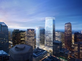 An artists rendition of new tower on the former Herald building site in downtown Calgary. Courtesy, Brookfield Real Estate