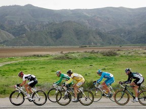 Spectacular views of rural Alberta being broadcast to the world are one of the upsides to the upcoming Tour of Alberta. This bike race will rank just below the high-profile Tour of California, seen here.