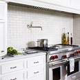 Classic subway tile used for a kitchen backsplash. From Better Homes and Gardens.
