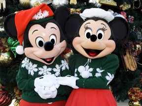 Create holiday memories with Mickey and Minnie.