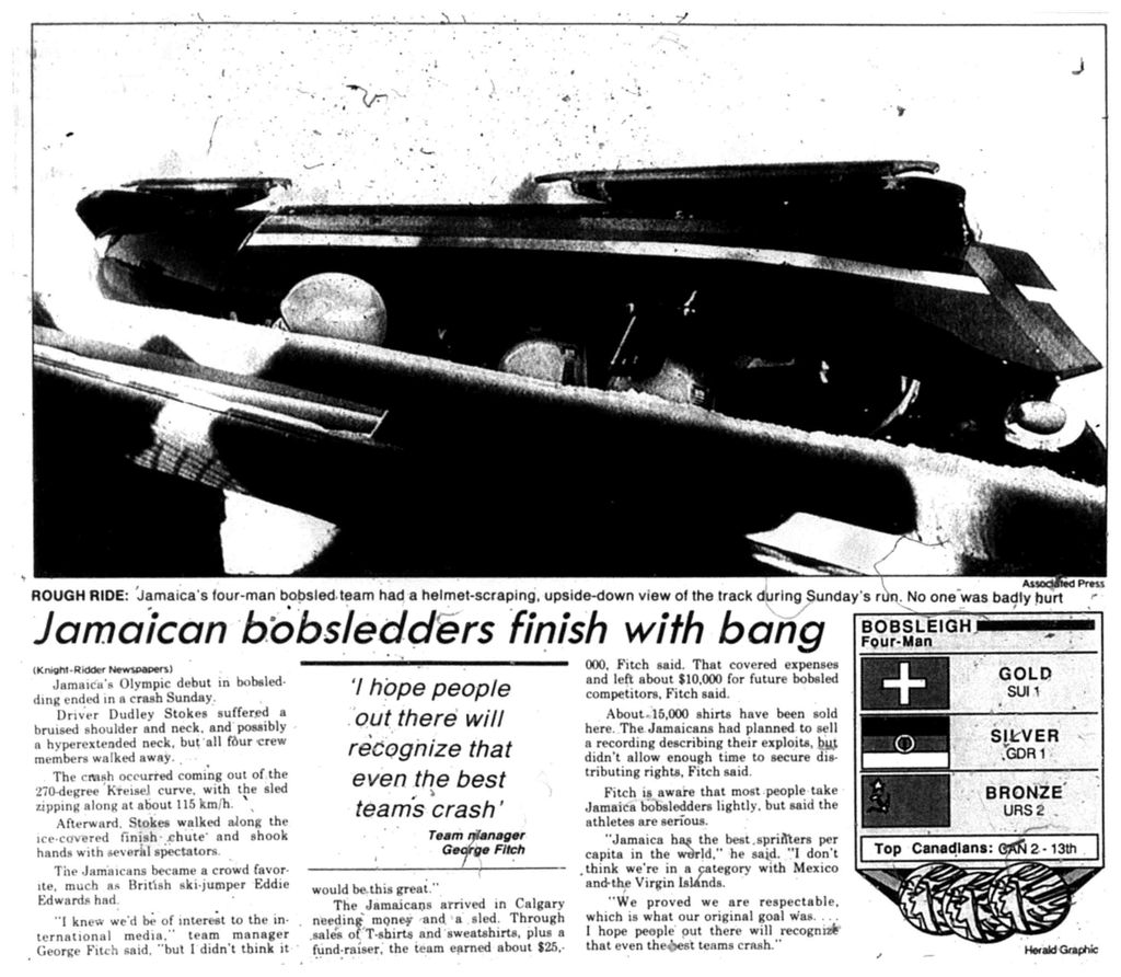 Feb 29, Jamaica bobsled teamBETTER