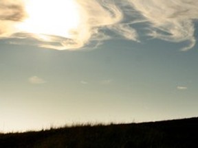 Wispy clouds form above a teepee at Blackfoot Crossing Historical Park on the Siksika Nation Reserve in Alberta. Photo from the Calgary Herald archive.