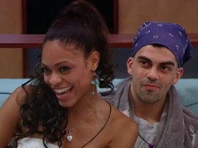 Topaz and Alec weren't nearly this friendly after they had a major disagreement on Sunday's episode of Big Brother Canada.