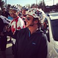 Former pro cyclist Tyler Hamilton in Bowness on Thursday before a group ride in Calgary.