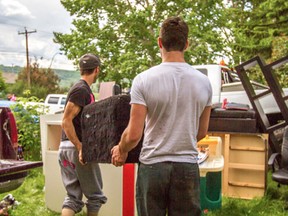 Cleanup work begins in Bowness. Crystal Schick/Submitted