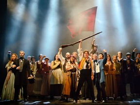 The company of the new 25th Anniversary production of Les Miserables; it plays at Calgary's Jubilee Auditorium until July 7. Photo courtesy Kyle Froman.