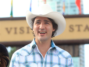 Liberal Leader Justin Trudeau says that if he becomes PM, he would come back to Calgary each year for the Stampede – on one condition.
