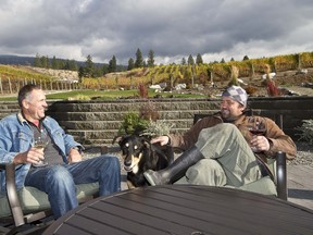Meyer Family Vineyards owner Jak Meyer, left, and winemaker Chris Carson are making some of Canada's top Pinot Noirs.