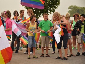 Supporters take part in the 2012 Okanagan Pride Festival parade.