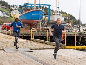 Jody MItic, left, and brother Cory Mitic are one of the three teams left on The Amazing Race Canada. The finale airs Monday on CTV.