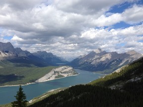 Looking back on Spray Lakes in Kananaskis Country on a hike up Read's Ridge.