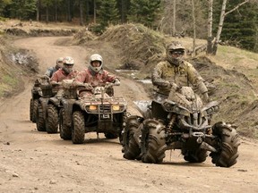 Off-road vehicle users quad in the McLean Creek area.