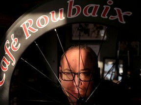 Dan Richter, pictured at his store in Cochrane Cafe Roubaix Bicycle Studio.