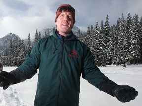 Grant Statham, avalanche risk specialist with Parks Canada, at Shadow Lake in 2010.