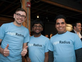 Left to Right: Christopher Fletcher, Business Development Manager, and Cofounders, Deepak Gupta and Rakesh Soni.