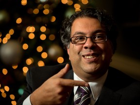 "The only way taxes are going is thattaway!" Calgary Mayor Naheed Nenshi did not say. Gavin Young/Herald