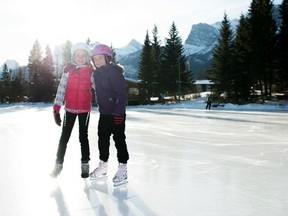 Canmore Pond ice skating