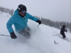 Powder skiing a natural high