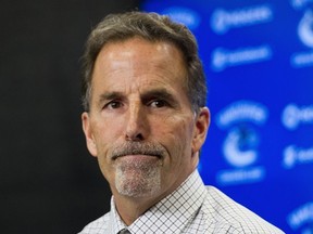 John Tortorella Head Coach of the Vancouver Canucks.  (Photo by Rich Lam/Getty Images)