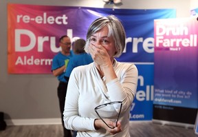 Druh Farrell, on election night last October. She spent $145,098, but runner-up Kevin Taylor spent close to twice as much. Colleen De Neve/Herald