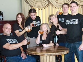 Half Hitch Brewing is a family affair for the Heiers, who are starting a craft brewery and restaurant in Cochrane. From left: Michael Heier, Lauren Heier, Chris Heier, Lisa Heier, Britt Kozloski, Chace Kozloski and Kyle Heier.