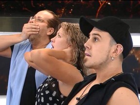 Scott, Allison and Nate react in shock to seeing -- and hearing -- what's going down in the Big Brother Canada house.