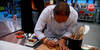 Morimoto signs Rene Rodriguez’s knife case.Image courtesy Top Chef Canada.