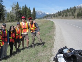 Volunteers during the 2013 litter pick in Banff National Park. This year's event will be held Wednesday.