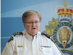 Deputy Commissioner Marianne Ryan, Alberta RCMP Commanding Officer, speaks about the shooting incident in St. Paul, Alberta on Friday May 9, 2014. She was speaking to media at RCMP K Division headquarters on Monday May 12, 2014.