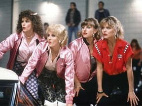 Pink ladies from Grease 2 remain forever cool in satin varsity jackets, which are currently making a style comeback with retailers from H & M and Gap to Riani, Anna Sui and Marc Jacobs.