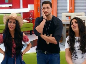 Which one of Big Brother Canada's final three players - Neda, left, Jon and Sabrina - won the second season of the reality series?