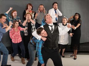 The cast of The Barber of Cowtown, at Lantern Church in Inglewood.