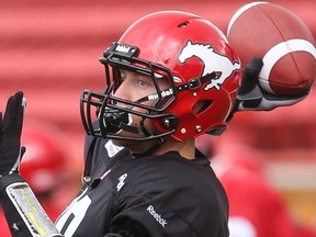 Calgary Stampeders quarterback Bo Levi Mitchell at practice.