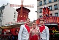 Okotoks' Kyle Heck, far right, is a dancer at the legendary Moulin Rouge in Paris.