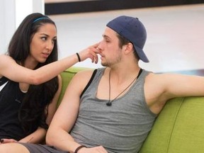 Neda Kalantar and Jon Pardy, seen here during filming of the second season of Big Brother Canada, are now dating.