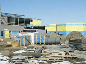 Construction of St. Albert the Great School in Saddleridge is pictured in this Calgary Herald file photo.