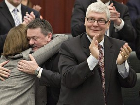 Doug Horner and Dave Hancock wouldn't be in office today if they were limited to three terms. Alison Redford would have been OK. Canadian Press photo