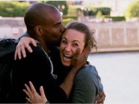 Alain and Audrey celebrate their engagement in Paris on The Amazing Race Canada.