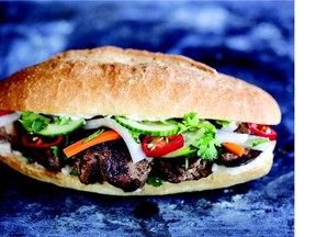 Grilled lemongrass pork banh mi