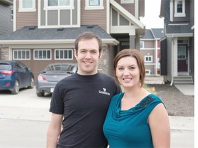 Alex Presse and Desirae Bowlby enjoy the Cochrane community of Sunset Ridge, where they bought a home through Excel Homes in June.