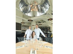 Alison Bieber, Denise Scammell and Larry Scammell, of Black Pig Bistro in Calgary.