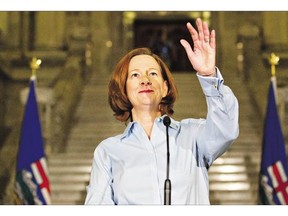 Alison Redford, seen announcing her resignation as premier in March, is stepping down immediately as MLA for Calgary-Elbow. "In hindsight, there were many things I would have done differently," she writes in an exclusive farewell column.