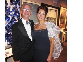 Andrea Brussa and David Lyons looked exquisitely elegant at the Banff Centre Midsummer Ball.(phtg}/For the Calgary Herald (For Entertainment section story by Bill Brooks)