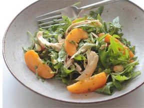 Apricot and Chicken Salad with Toasted Cumin Vinaigrette. Recipe from Vibrant Food by Kimberley Hasselbrink. 
 Photo by Gwendolyn Richards, Calgary Herald.