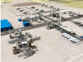 An artist’s rendering of the Sturgeon Refinery project to be built near Redwater.