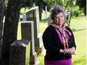 Sharon Stevens, shown in Union Cemetary on Tuesday, is holding a fundraiser Thursday in support of her annual Equinox Vigil, which she holds each September to honour the deceased in what she calls "creative and meaningful ways."